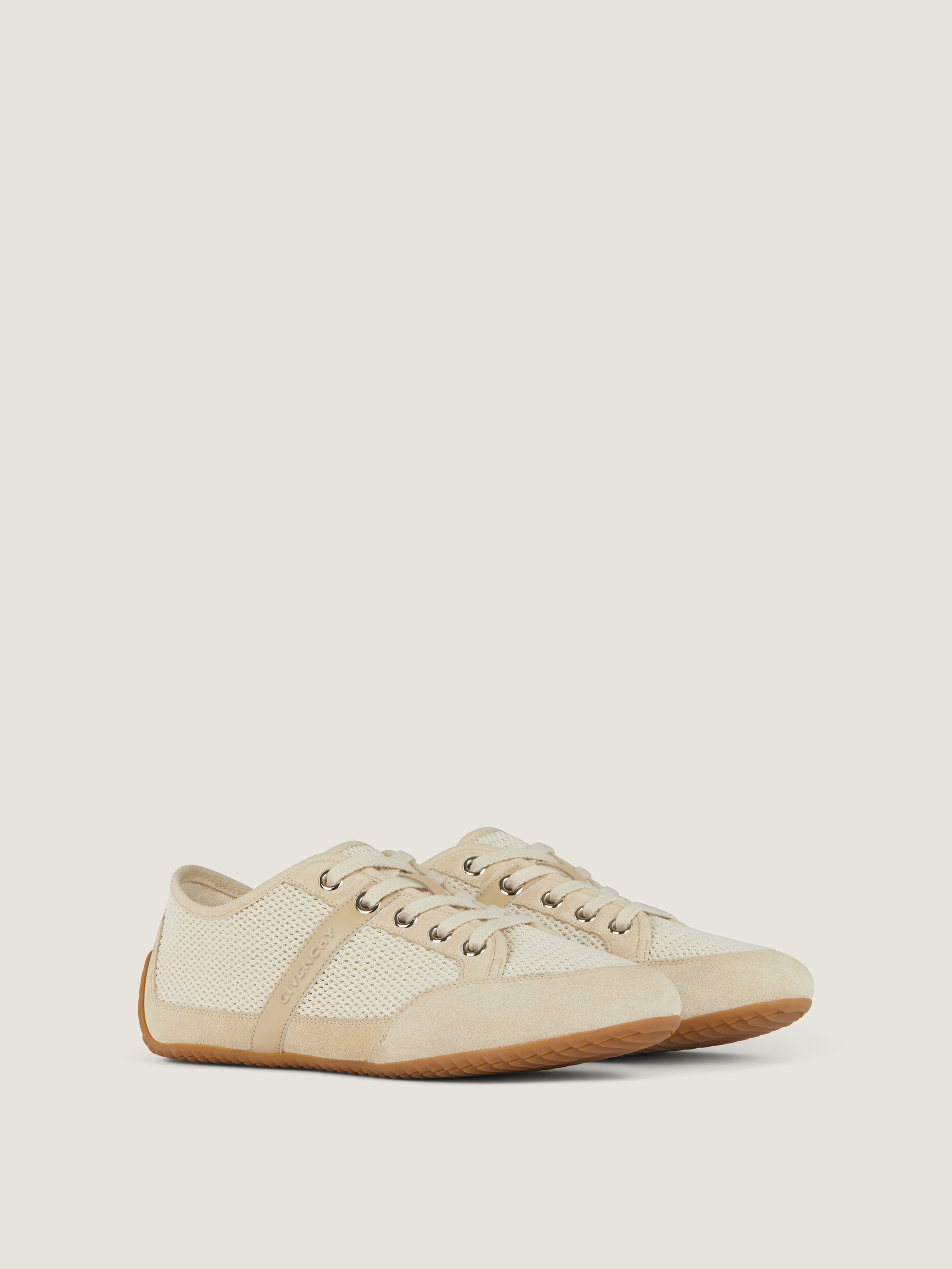 Slim sneakers in mesh and suede
